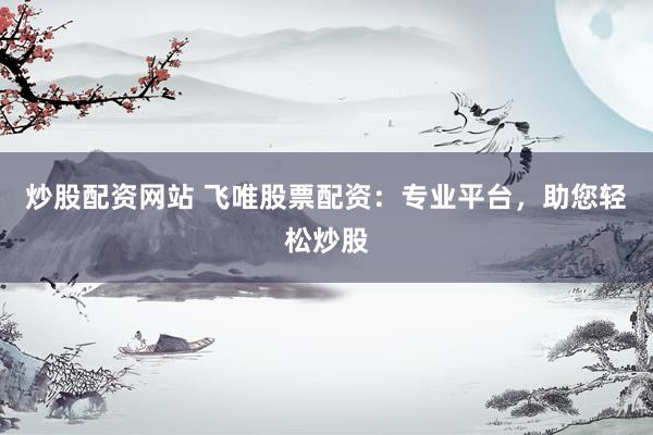 炒股配资网站 飞唯股票配资：专业平台，助您轻松炒股