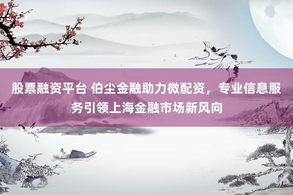 股票融资平台 伯尘金融助力微配资，专业信息服务引领上海金融市场新风向