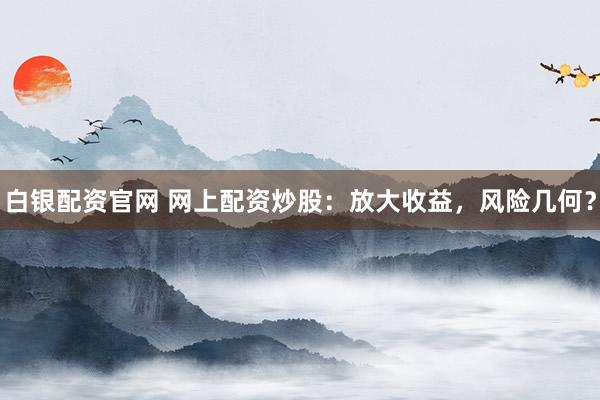 白银配资官网 网上配资炒股：放大收益，风险几何？