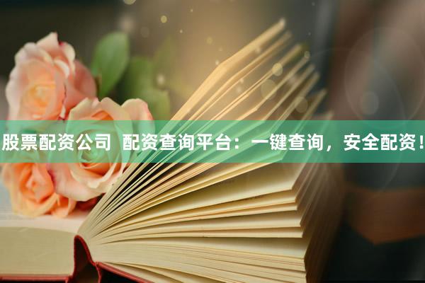 股票配资公司  配资查询平台：一键查询，安全配资！