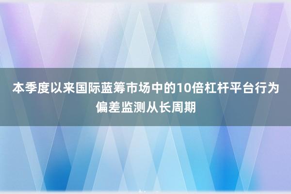 本季度以来国际蓝筹市场中的10倍杠杆平台行为偏差监测从长周期