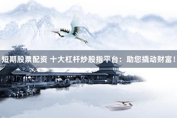 短期股票配资 十大杠杆炒股指平台：助您撬动财富！