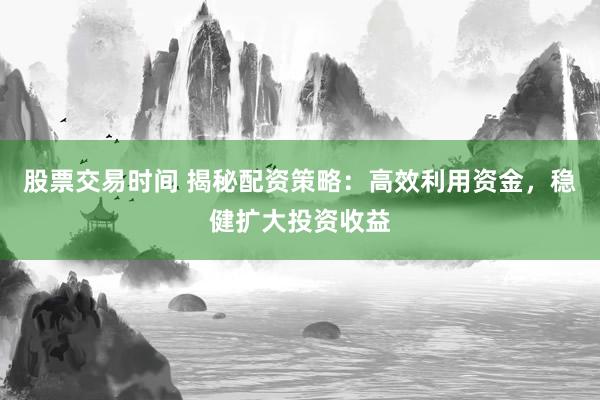 股票交易时间 揭秘配资策略：高效利用资金，稳健扩大投资收益