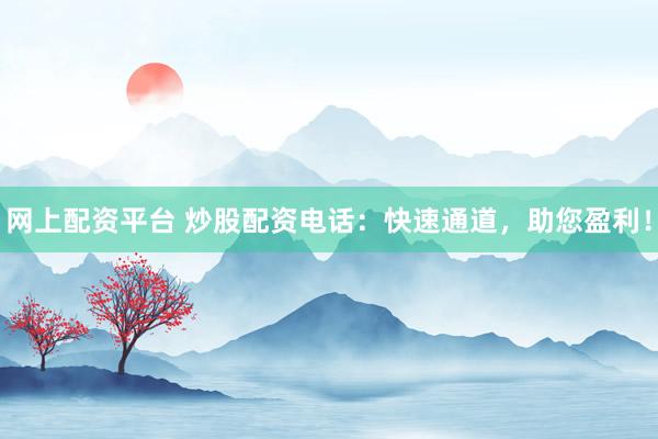 网上配资平台 炒股配资电话：快速通道，助您盈利！