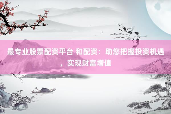 最专业股票配资平台 和配资：助您把握投资机遇，实现财富增值